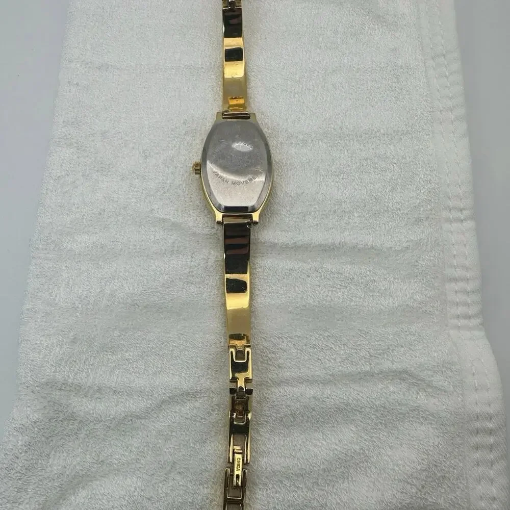 Peugeot Gold Tone Quartz Watch – Mother-of-Pearl Face